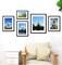 11x14 Picture Frame Set of 6, Display Pictures 8x10 with Mat or 11x14 Without Mat for Wall Mounting or Table Top, Photo Frames Collage for Wall Decor, Black Woodgrain.
